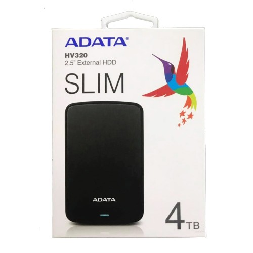 Зовнішній жорсткий диск PHD External 2.5'' ADATA USB 3.2 Gen. 1 HV320 4TB Slim Black