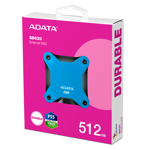 Портативный SSD ADATA SD620 512GB USB 3.2 520/460Mb/s Синий