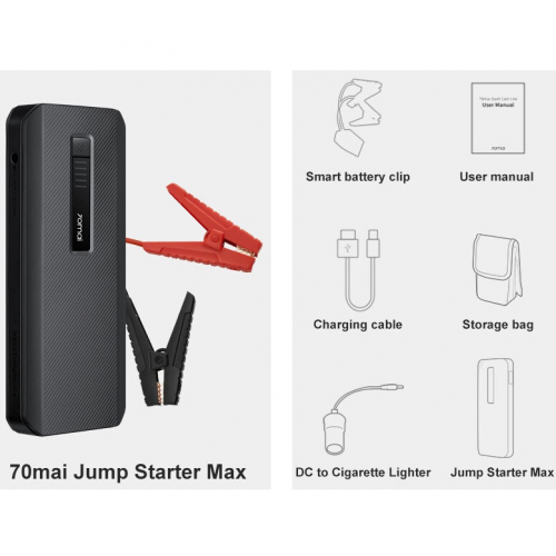 Автомобильное пуско-зарядное устройство Xiaomi 70mai Jump Starter Max Midrive PS06