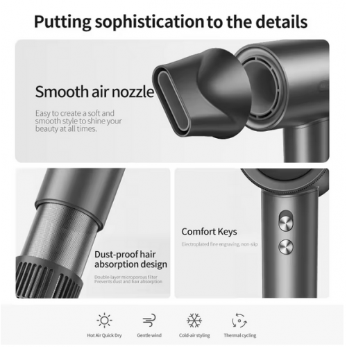 Фен Xiaomi OOCCX High Speed Hair Dryer（вилка ЕС）Розовый