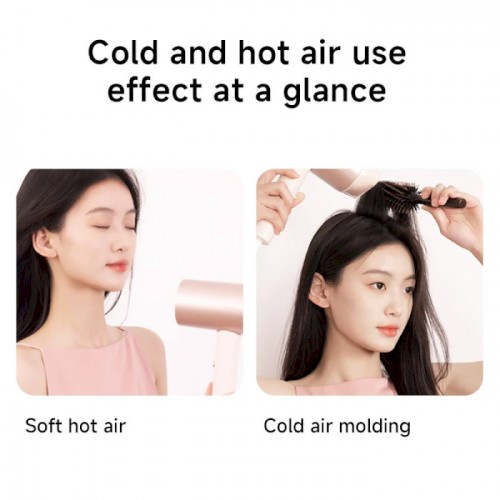 Фен Xiaomi Doco с отрицательными ионами для ухода за волосами, мягкая и быстрая сушка, розовый (китайская вилка)