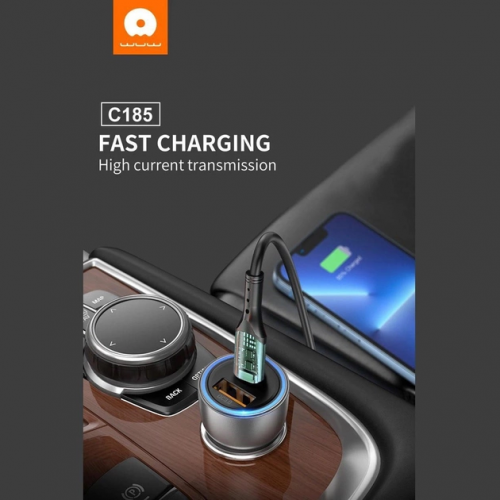 Автомобильное зарядное устройство WUW-C185 PD20W+QC3.0 black