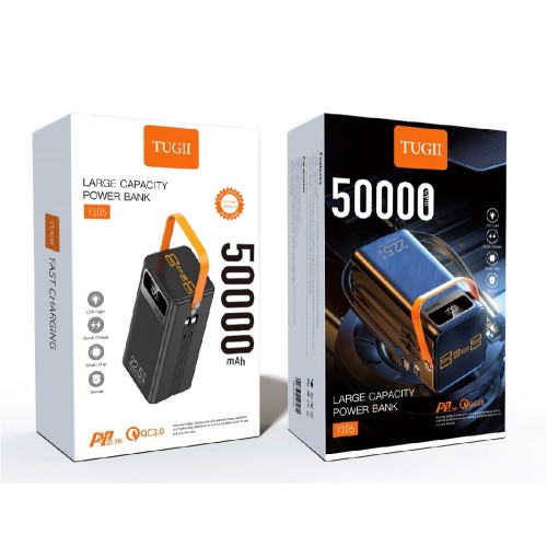 Внешний аккумулятор WUW TUGII-Y105 (быстрая зарядка PD22.5W) 50000mAh Черный