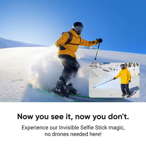 Insta360 Невидимая селфи-палка 114 см (чёрная)