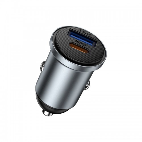 Автомобильное зарядное устройство WIWU 35W Nano Lite Fast Car Charger Wi-CC030 Gray