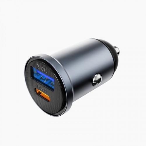 Автомобильное зарядное устройство WIWU 35W Nano Lite Fast Car Charger Wi-CC030 Gray