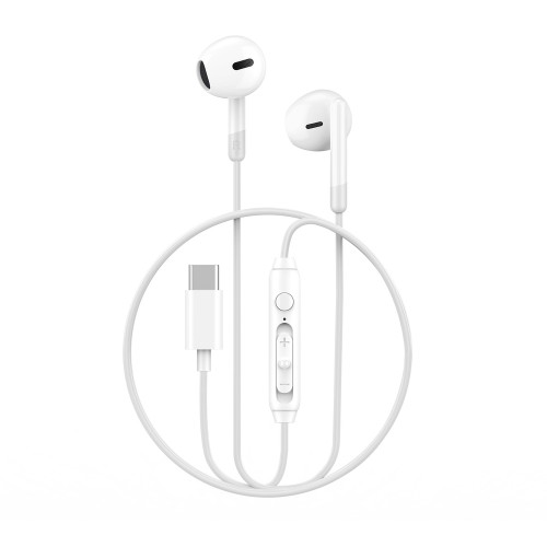 Навушники WIWU Type C Wired Earphone EB314 White