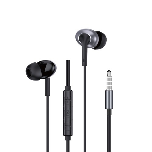 Навушники WIWU 3.5mm Stereo Wired Earbuds EB317 Black