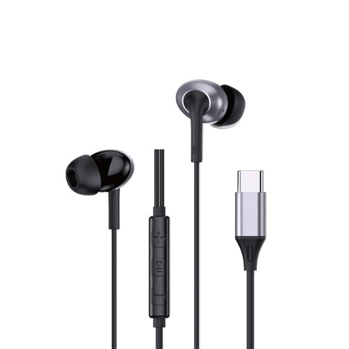 Наушники WIWU Type-C Stereo Wired Earbuds EB318 Black