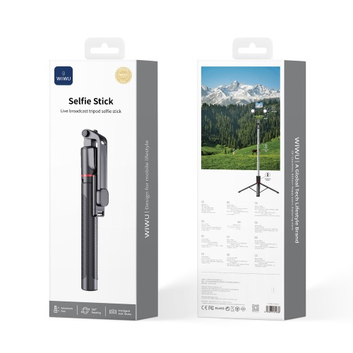 Селфи-трипод WIWU Live broadcast tripod selfie stick 1.8m Wi-SE015 Black