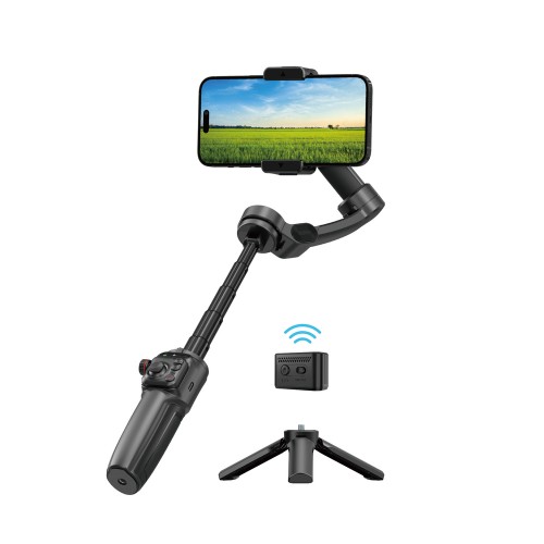 Трехосевой стабилизатор с автоматическим отслеживанием WIWU AI Smart Checking Gimbal PRO Wi-SE016 Black