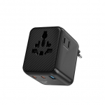 Мережевий фільтр WIWU 25W Warrior GaN Universal Adapter 2C1A Wi-UA011 Black