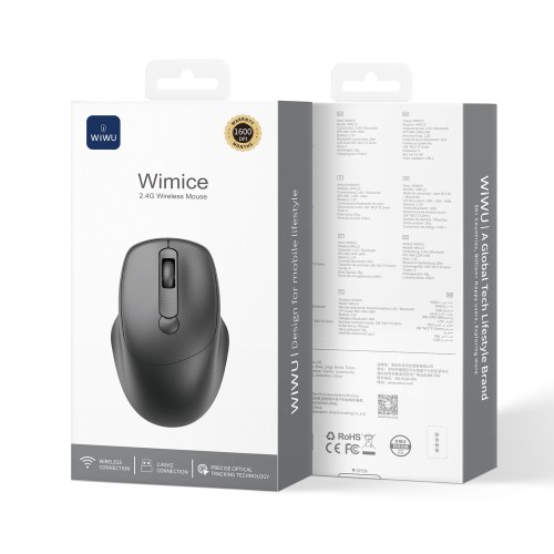 Манипулятор мышь беспроводная WIWU 2.4G Wireless Mouse WM113 Black