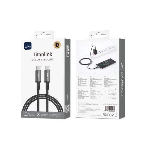 Кабель WIWU 60W Titanlink Series Charging Cable 1M Wi-C057 C-C