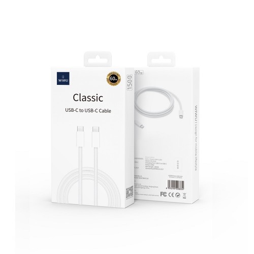 Кабель WIWU Classic 60W Braided Charging Кабель WIWU Cable Wi-C032 C-C