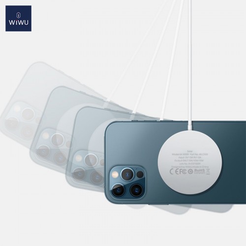 Бездротовий зарядний пристрій WIWU Wi-W009 Magnetic Wirless White