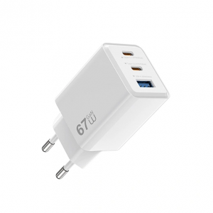 Мережевий зарядний пристрій WIWU Cube 67W 2C+A GaN Fast Charger Wi-G026 EU White
