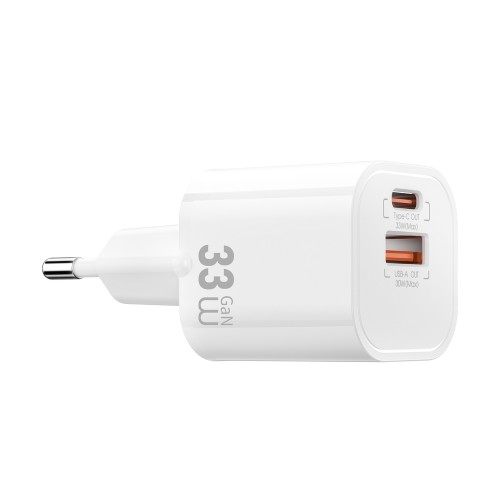 Сетевое зарядное устройство WIWU 33W Cube GaN Fast Charger A+C Wi-G017 EU White