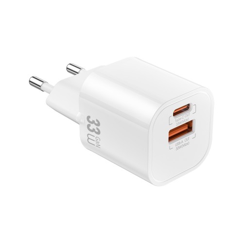 Сетевое зарядное устройство WIWU 33W Cube GaN Fast Charger A+C Wi-G017 EU White