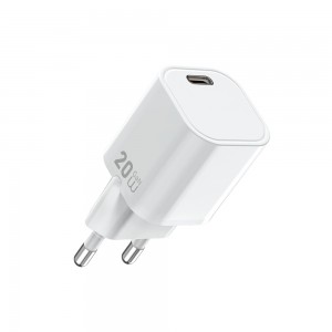 Сетевое зарядное устройство WIWU 20W Cube GaN Fast Charger 1C Wi-G014 EU White
