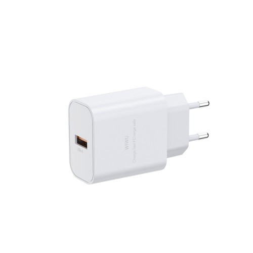 Сетевое зарядное устройство WIWU 2.4A Essen GaN Fast Charger Combo с кабелем A-M Wi-G023 A-M EU White