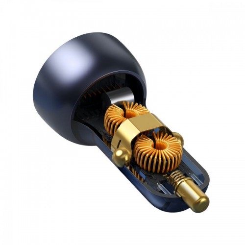 Автомобильное зарядное устройство Baseus Particular с цифровым дисплеем QC+PPS Dual Quick Charger Car Charger 65W, тёмно-серое