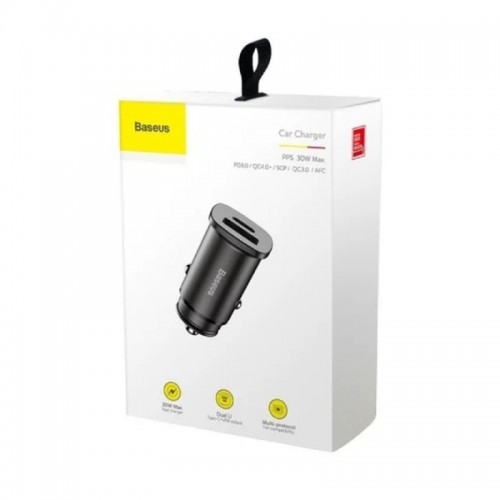 Автомобильное зарядное устройство Baseus PPS Car Charger(30W PD3.0 QC4.0+ SCP) Black