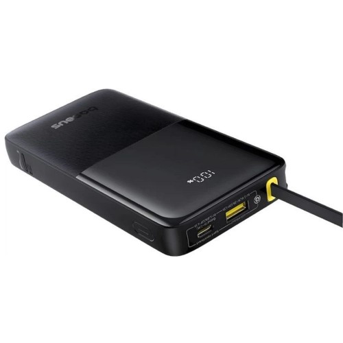 Зовнішній акумулятор Baseus Bipow 2 Digital Display Power Bank With Built-in USB-C Cable 10000mah 20W Cluster Black