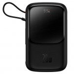 Повербанк Baseus Qpow Pro 10000mAh 20W з кабелем Type-C Black