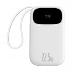 Повербанк Baseus FC3120000mAh 22.5W з 2 кабелями Type-C/Lightning Moon White