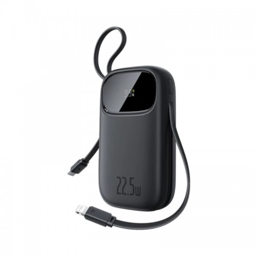 Зовнішній акумулятор Baseus EnerFill FC31 Digital Display Power Bank with 2 Built-in Cables 20000mAh 22.5W Cosmic Black