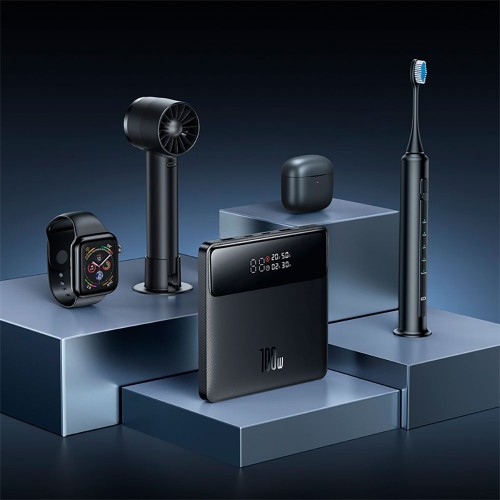 Зовнішній акумулятор Baseus Blade Power Digital Display Fast Charging Power Bank HD Edition 20000mAh 100W Black