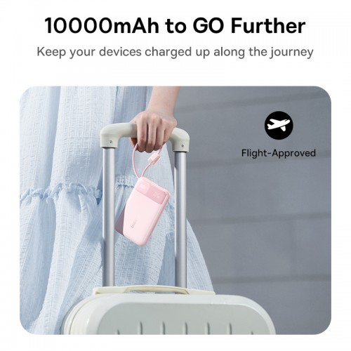 Зовнішній акумулятор Baseus EnerFill FC11 Digital Display Power Bank with Dual Built-in Cables 20000mAh 22.5W Cosmic Black