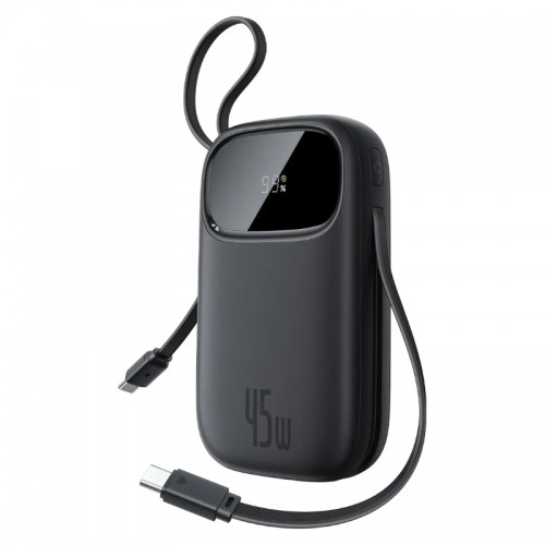 Зовнішній акумулятор Baseus EnerFill FC31 Qpow 3 Digital Display Power Bank with USB-C+iP Cables 20000mAh 45W Cosmic Black