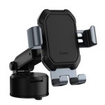Автодержатель для телефона Baseus Tank gravity car mount holder с присоской, Tarnish Black