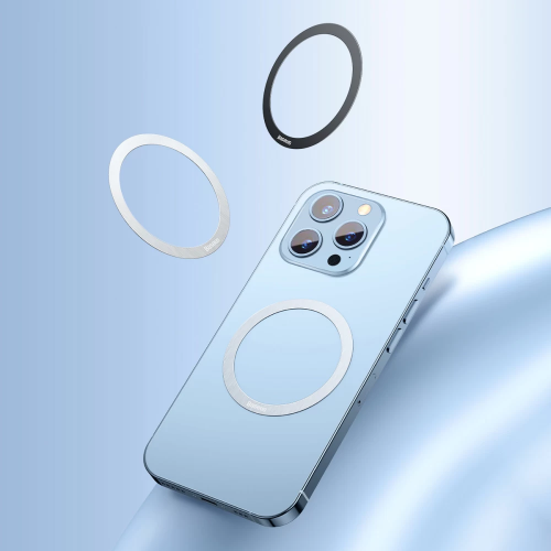 Пластина для магнітного тримача Baseus Halo Series Magnetic Metal Ring（2pcs/pack）Silver