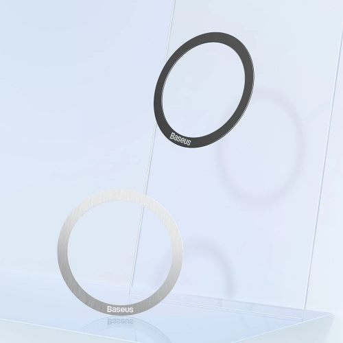 Пластина для магнітного тримача Baseus Halo Series Magnetic Metal Ring（2pcs/pack）Silver