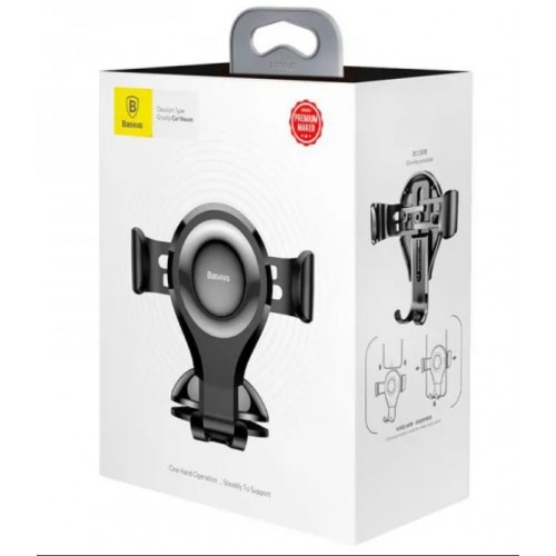 Автотримач для телефона Baseus Osculum Type Gravity Car Mount Black