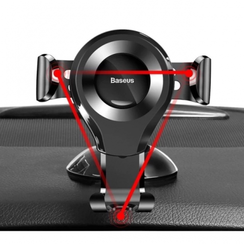 Автотримач для телефона Baseus Osculum Type Gravity Car Mount Black