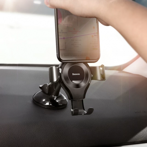 Автотримач для телефона Baseus Osculum Type Gravity Car Mount Black