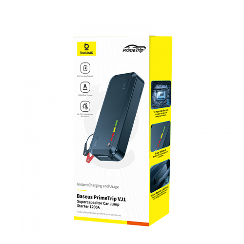 Автомобильное пуско-зарядное устройство Baseus PrimeTrip VJ1 Supercapacitor Car Jump Starter 1200A Cosmic Black
