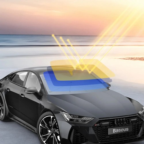 Автомобильный солнцезащитный зонт для лобового стекла Baseus CoolRide Windshield Sun Shade Umbrella Lite Small Black