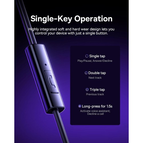 Навушники дротові Baseus Encok CZ11 (Type-C) Black