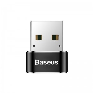 Адаптер Baseus USB (папа) → Type‑C (мама), конвертер, чёрный