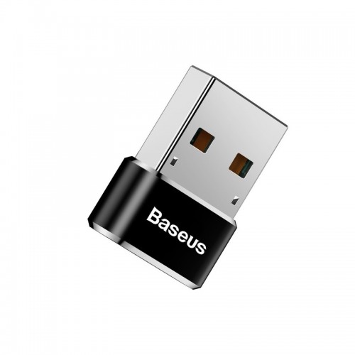 Адаптер Baseus USB (папа) → Type‑C (мама), конвертер, чёрный