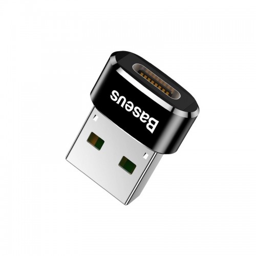 Адаптер Baseus USB (папа) → Type‑C (мама), конвертер, чёрный