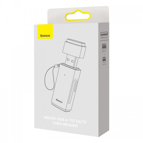 Кардридер Baseus Lite Series USB-A в SD/TF Card Reader, серый