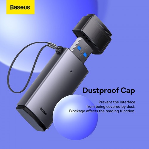 Кардридер Baseus Lite Series USB-A в SD/TF Card Reader, серый