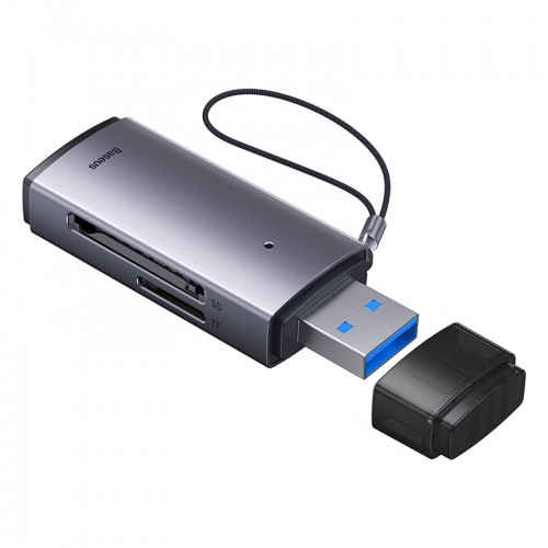 Кардридер Baseus Lite Series USB-A в SD/TF Card Reader, серый
