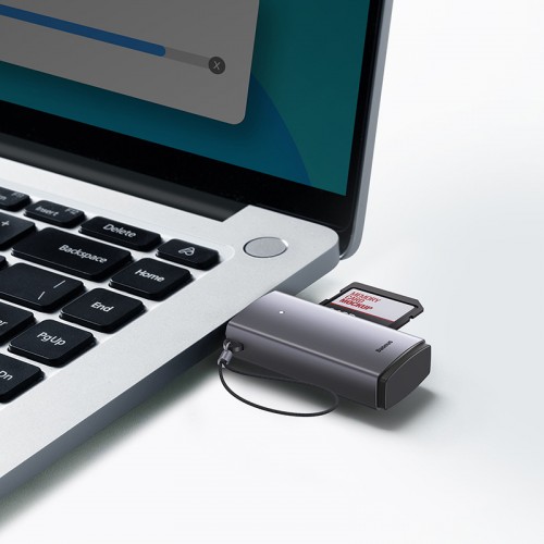 Кардридер Baseus Lite Series USB-A в SD/TF Card Reader, серый